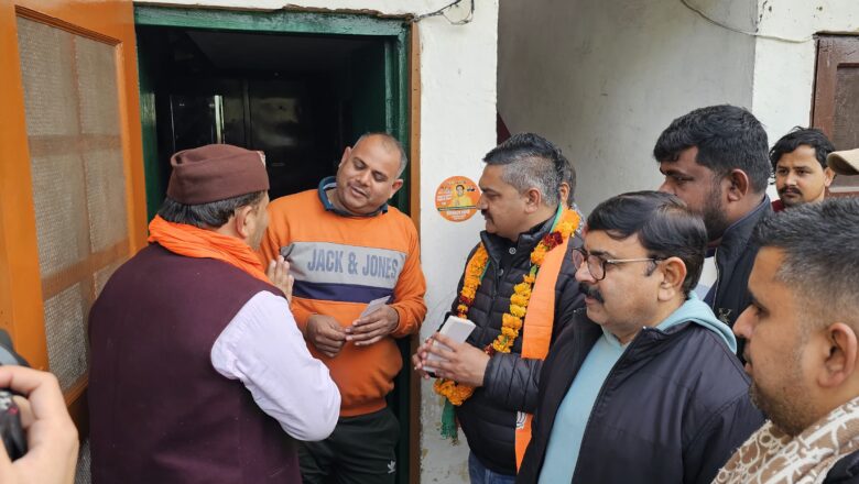 भाजपा मेयर प्रत्याशी विकास शर्मा  का जारी है ताबड़तोड़ प्रचार प्रसार ,  बोले जनता का मिलना है समर्थन अपार